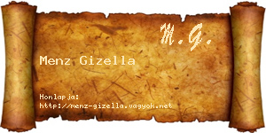 Menz Gizella névjegykártya
